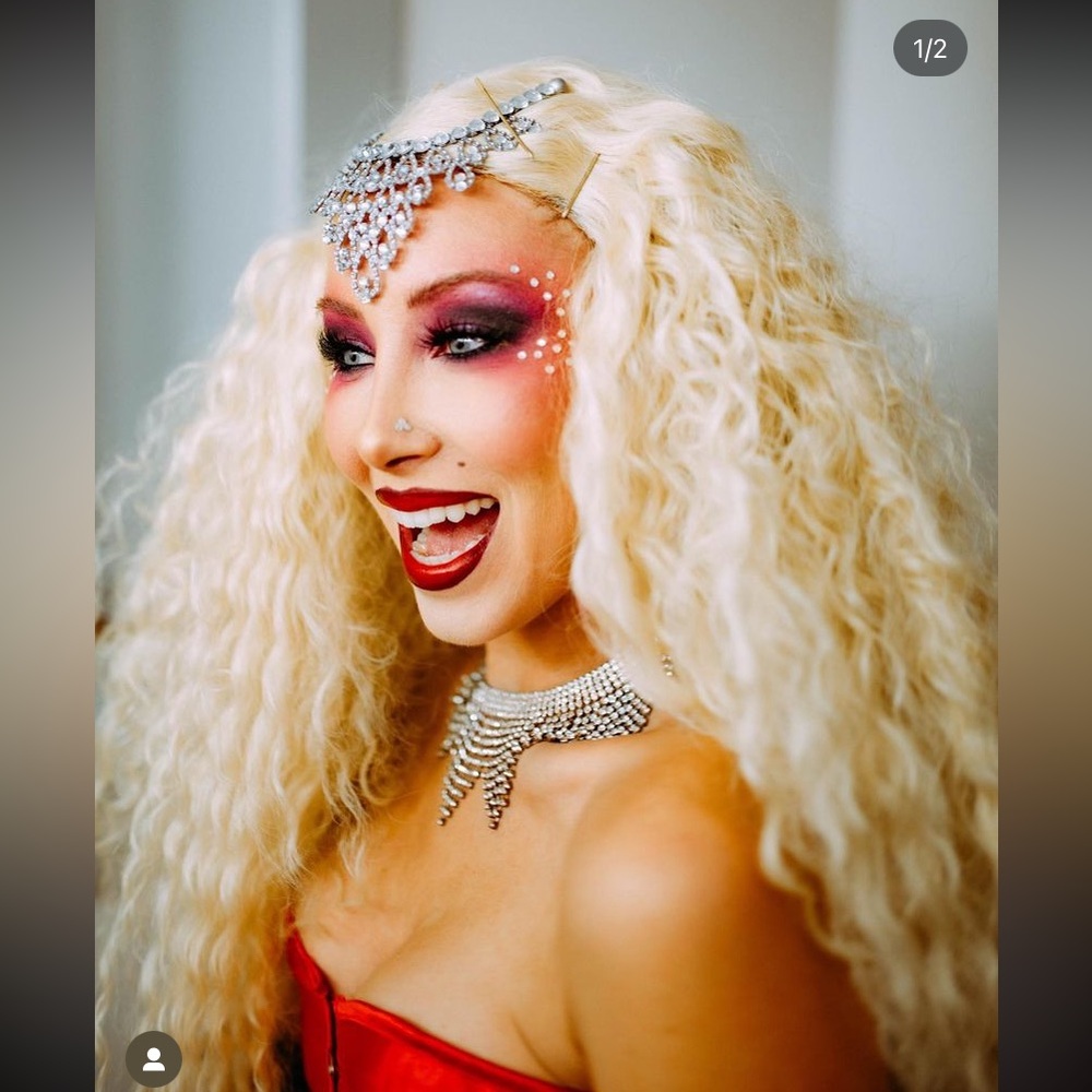 Big Curly Blonde synthetic wig